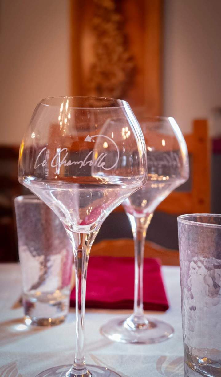 Wine glasses Chambolle-Musigny